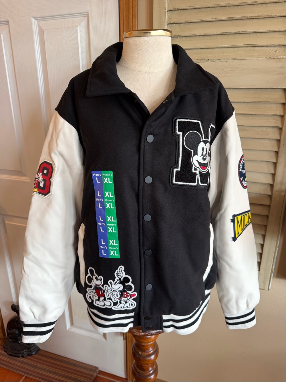Disney Mickey and Friend Varsity Jacket with Patch Details